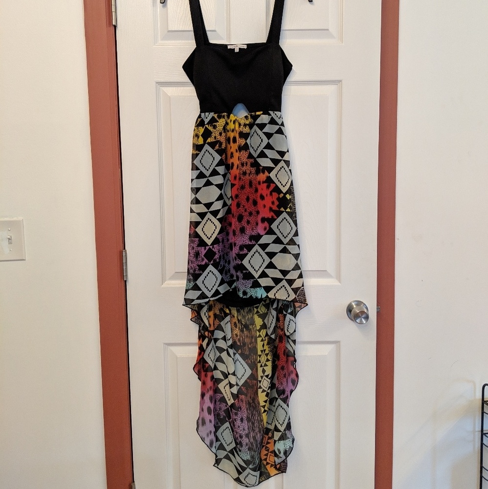 Funky high-low peekaboo cutout dress